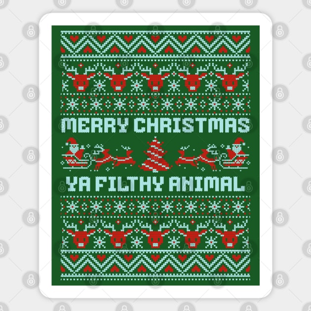 Merry Christmas ya filthy animal Magnet by Polynesian Vibes